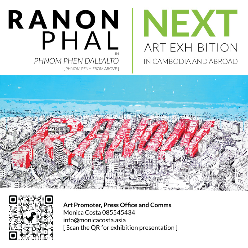 Ranon Phal - Mostra Arti Visive - Phnom Penh dall'alto [ Phnom Penh from above ] – dal 19 al 23 Luglio 2023 presso Green Pepper Ristorante Italiano