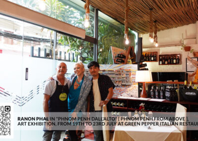 Ranon Phal - Mostra Arti Visive - Phnom Penh dall'alto [ Phnom Penh from above ] – dal 19 al 23 Luglio 2023 presso Green Pepper Ristorante Italiano